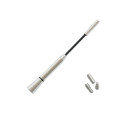 ANTENA AUTO EXTERIOR CROMATA 15.8 CM CU 3 ADAPTOARE (4-5-6MM)