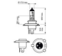 SET 2 BECURI FAR H4 60/55W 12V RACING VISION GT200 PHILIPS