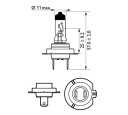 SET 2 BECURI AUXILIARE CU LED 12V (P21/5W) RED BLI OSRAM