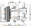 Compresor, climatizare HELLA 8FK 351 113-171