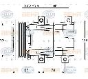 Compresor, climatizare HELLA 8FK 351 113-191