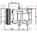 Compresor, climatizare HELLA 8FK 351 113-241