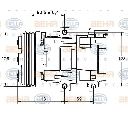 Compresor, climatizare HELLA 8FK 351 113-391