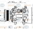 Compresor, climatizare HELLA 8FK 351 134-221