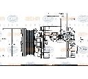 Compresor, climatizare HELLA 8FK 351 334-111