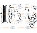 Compresor, climatizare HELLA 8FK 351 334-431</br>Piesa auto pentru Categorii